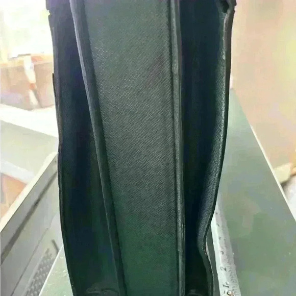 LOUIS VUITTON Taiga Pilot Case Oural Green Leather Vintage Oural Briefcase - Picture 14 of 16